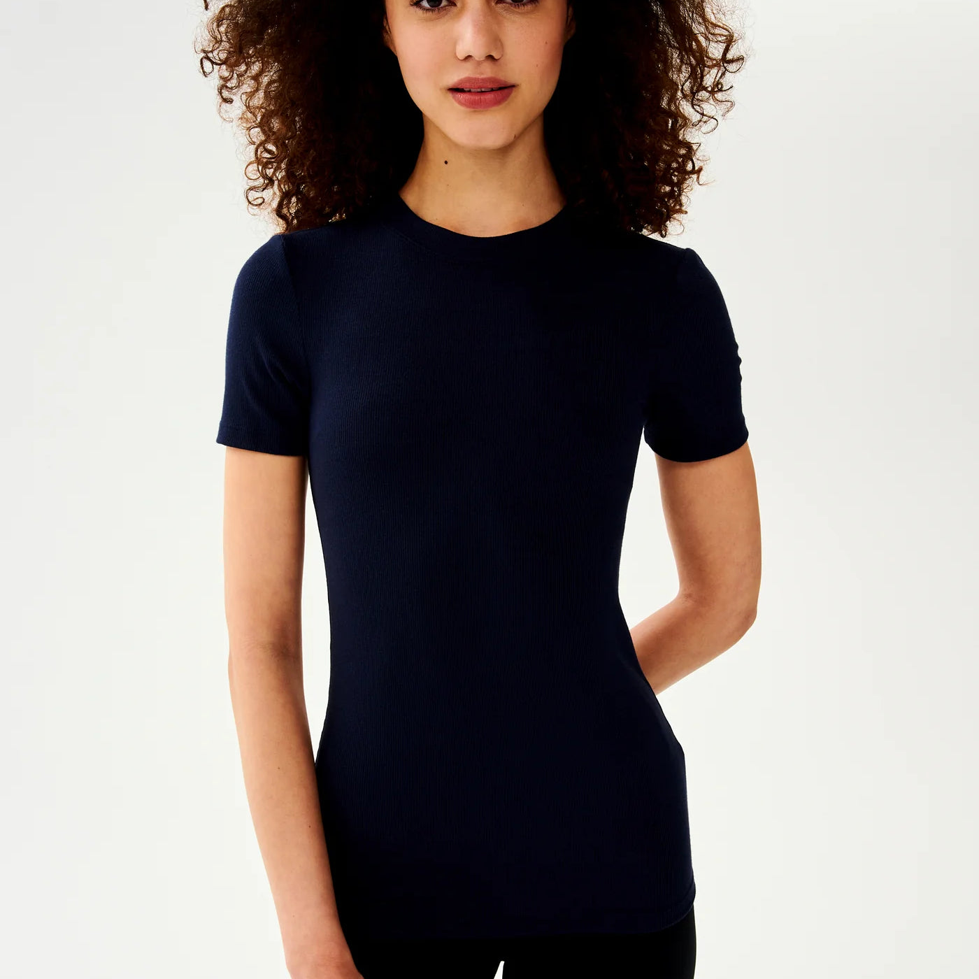Manga corta Louise Rib en índigo