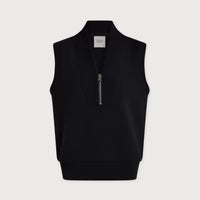 Beau Sleeveless Half Zip- Black