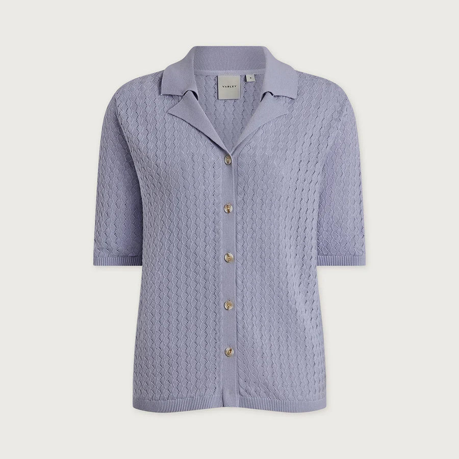 Madelene Knit Shirt- Pale Iris