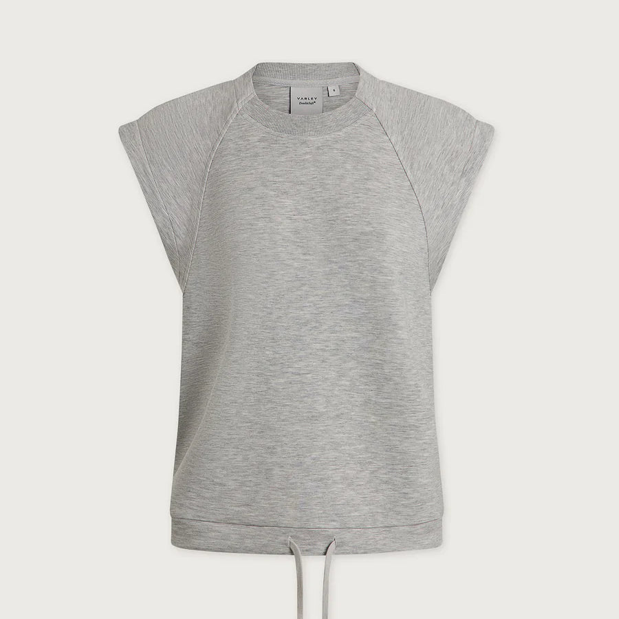 Salome Raglan Tee- Light Grey Marl