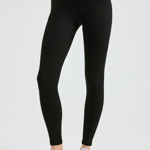 Leggings con bolsillo de canalé