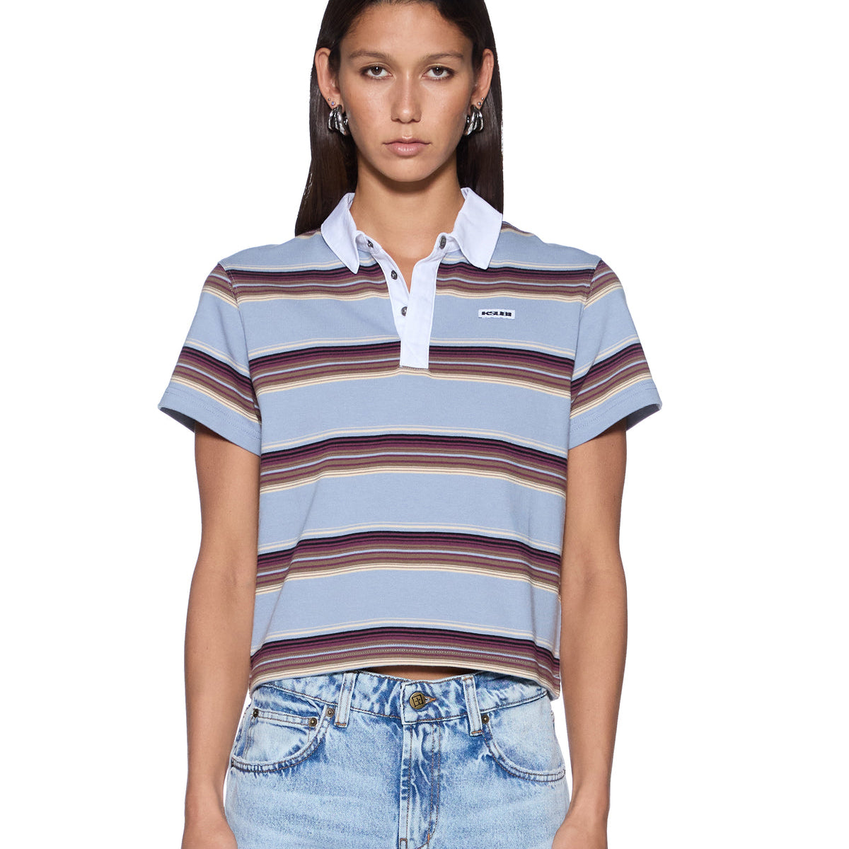 Sott Shrunken Polo- Multi Stripe