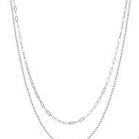 Colgante de cadena doble con cuentas Luv AJ