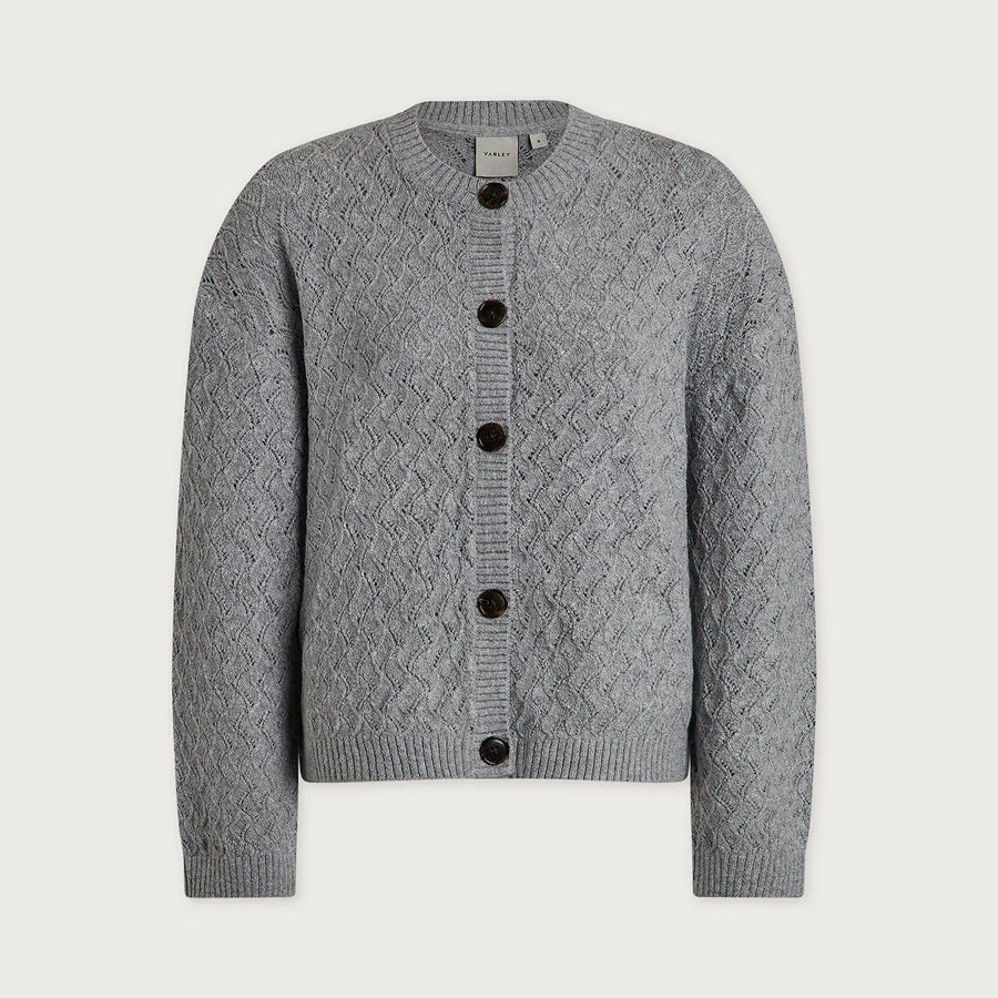 Hossler Knit Cardigan- Grey Melange