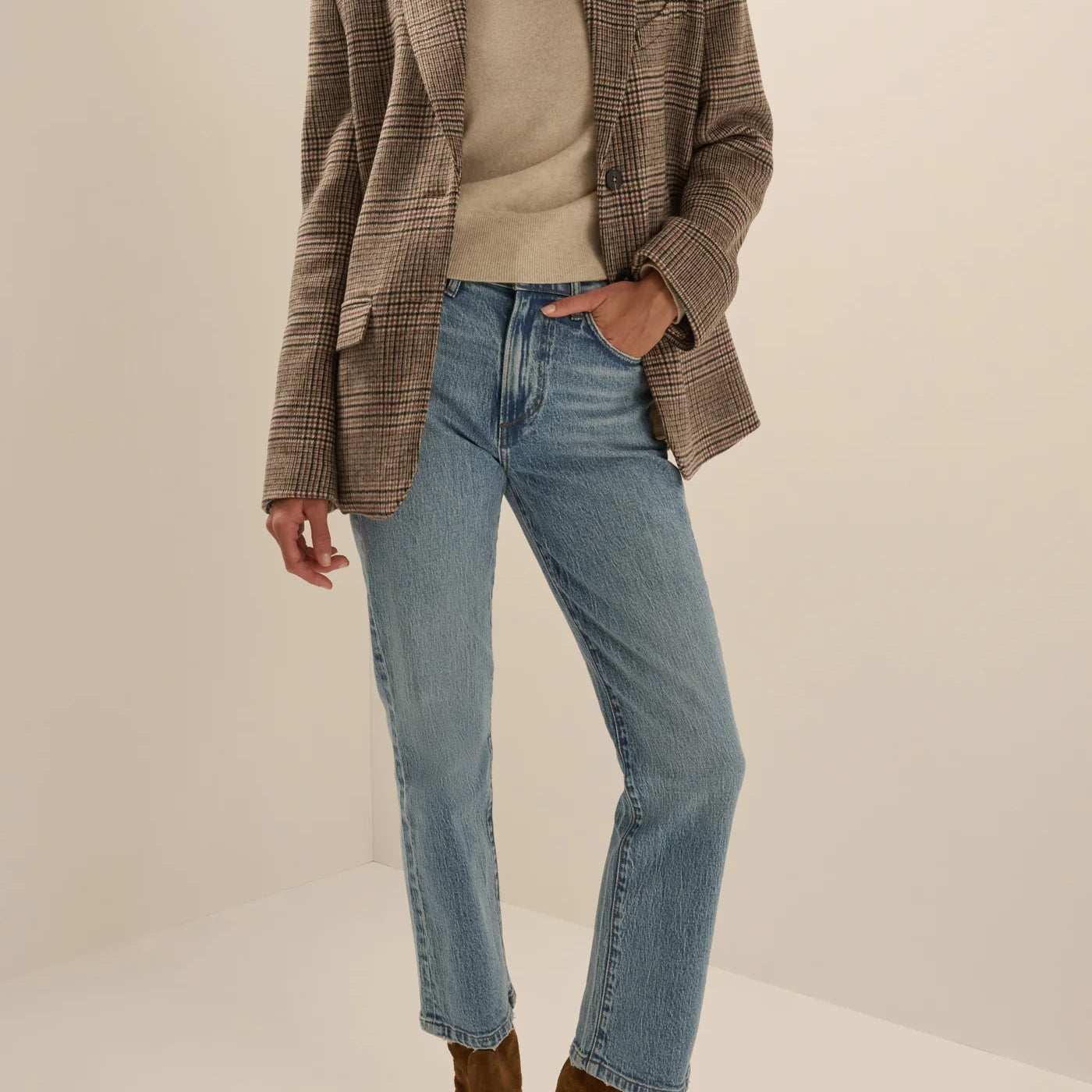 The Dean Blazer- Brown Glen Plaid