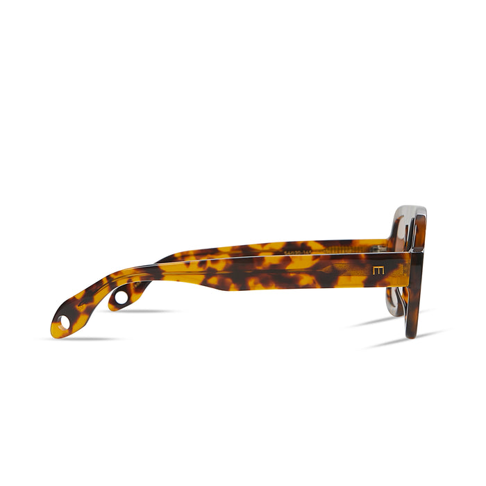 Tortoiseshell sunglasses on a white background