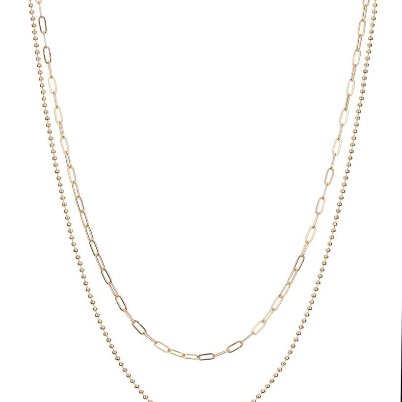 Colgante de cadena doble con cuentas Luv AJ