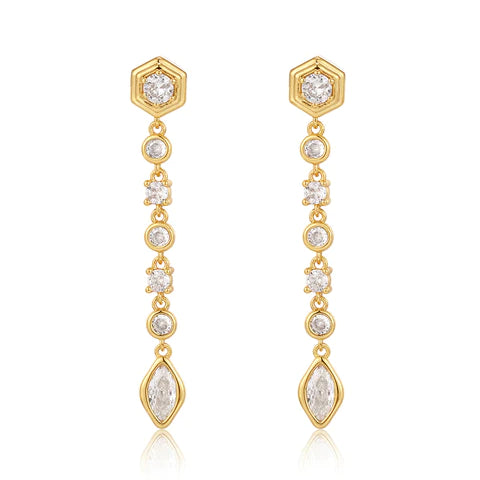 Pendientes colgantes con bisel estelar