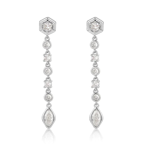 Pendientes colgantes con bisel estelar