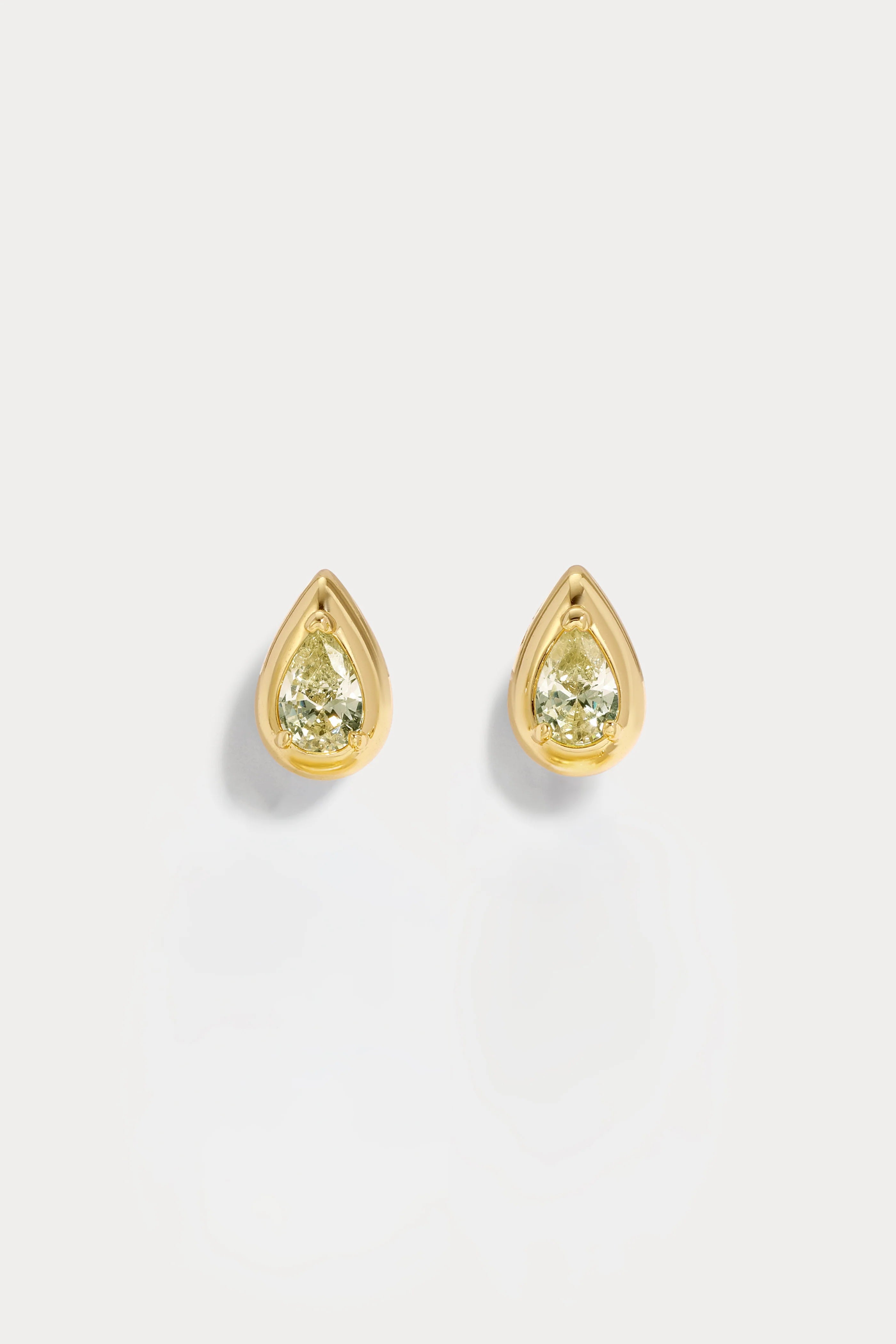 Small Yellow Sapphire Imara Studs - Gold