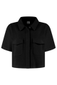 Moon Short Sleeve Blouse- Black