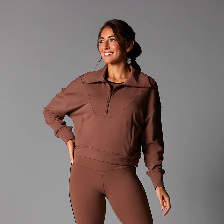 Yogalicious Womens Lux Streamline Interlink Ribbed Contour Insert Full Zip  Performance Jacket with Pockets - Frost Gray - X Large