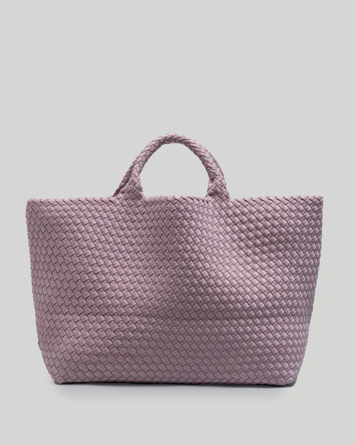 Naghedi St. Barths Mini Plaid Woven Tote Bag Haze