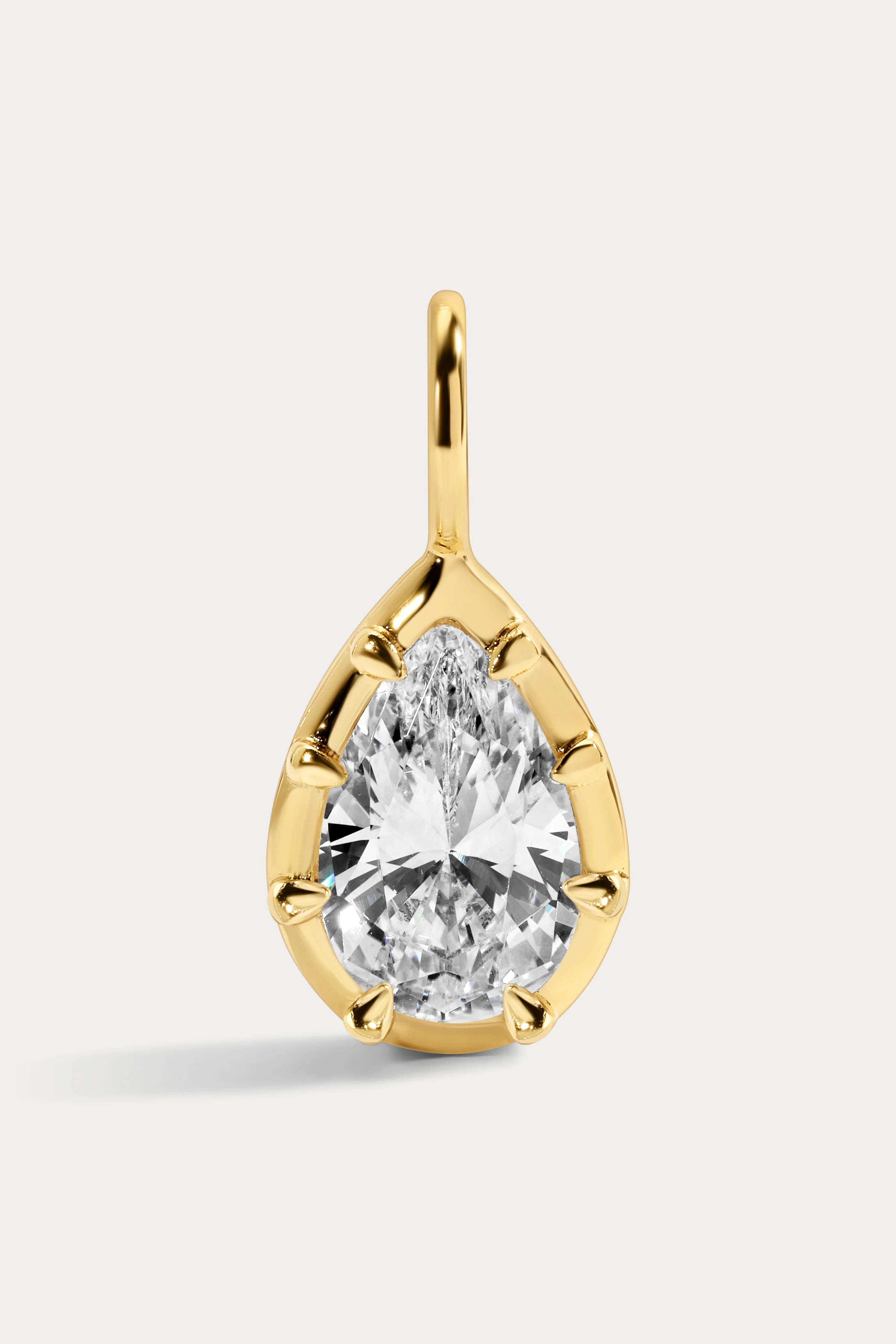 Mara Pear Charm- Gold