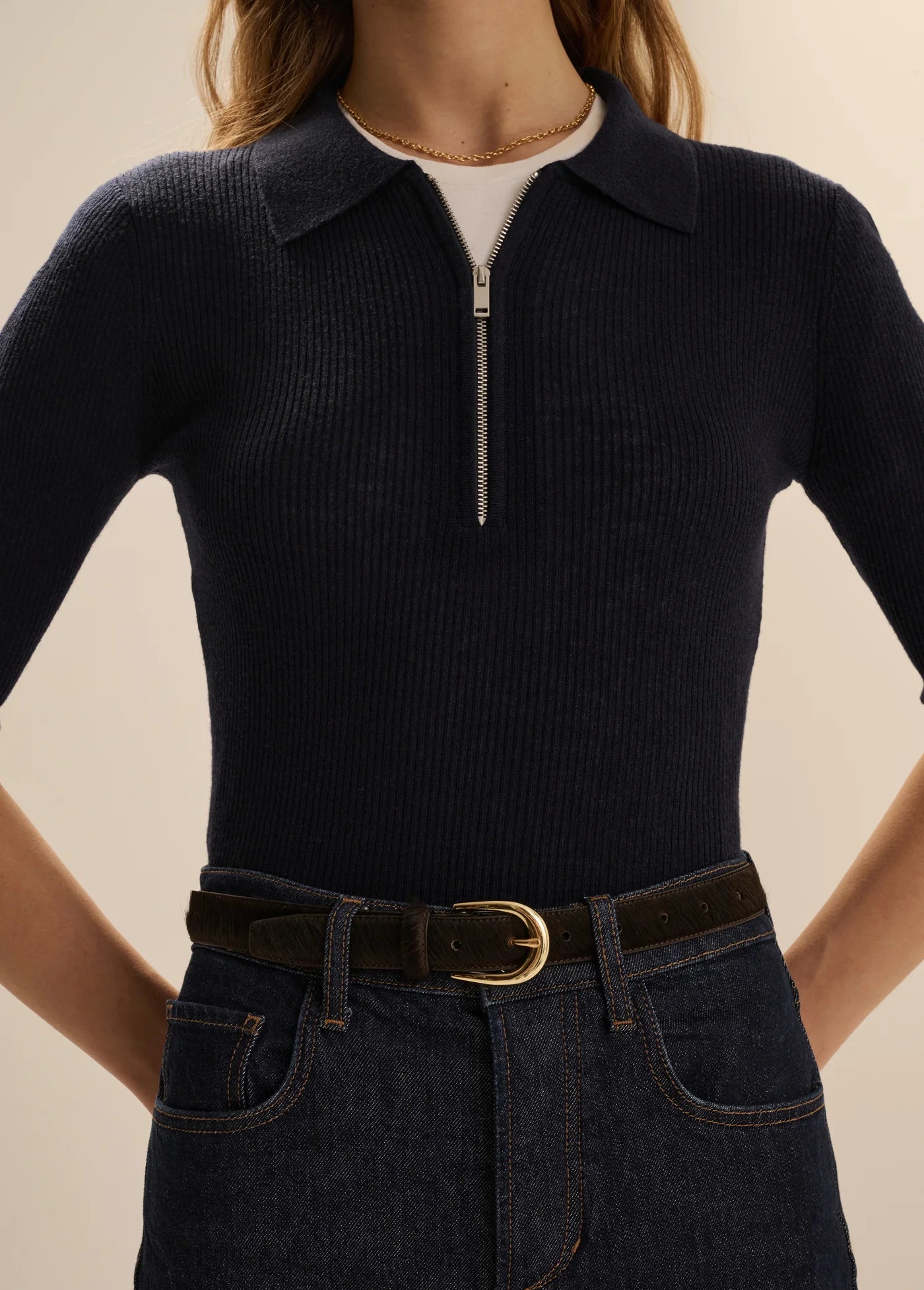The Downtown Polo- Navy