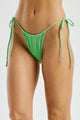 Rib String Bikini Bottom in Watermelon Green