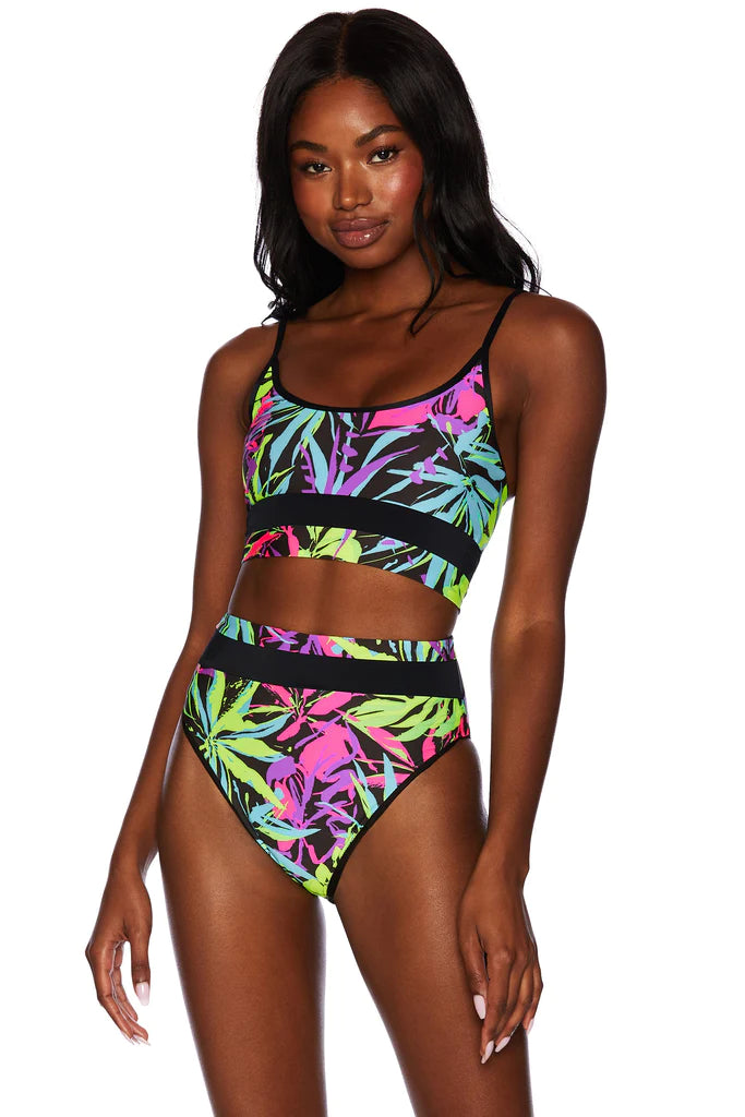 Neon bathing suit sales top